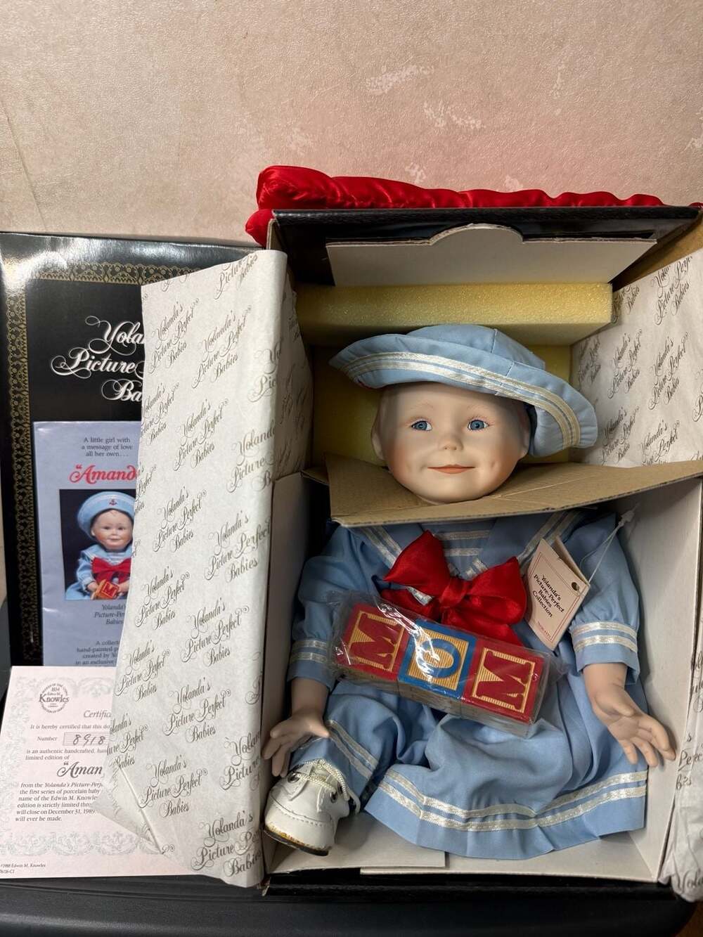 Edwin M. Knowles Amanda Porcelain Doll Yolanda's Picture-Perfect Babies